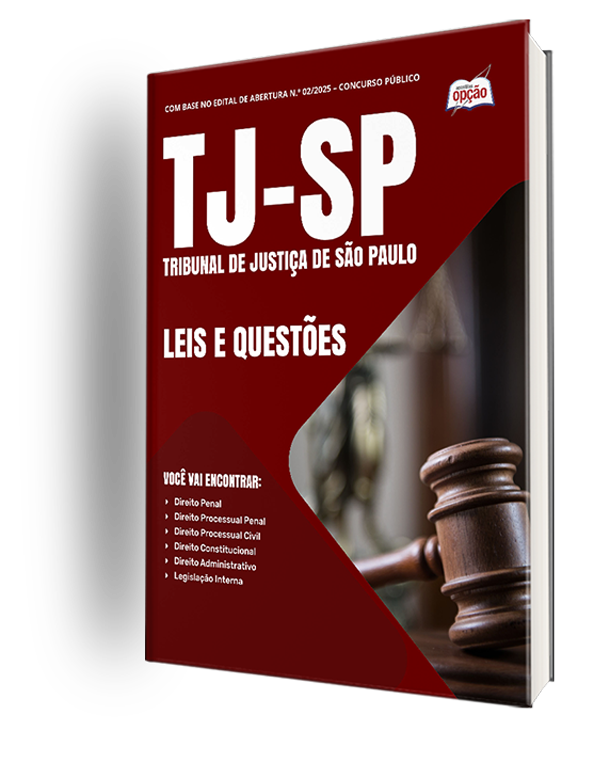 Leis e Questões TJ-SP 2026 para Escrevente Técnico Judiciário da Apostila Opção