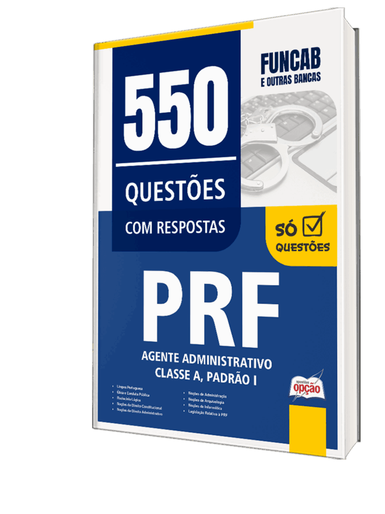 Caderno de Questões PRF para Agente Administrativo da Apostila Opção