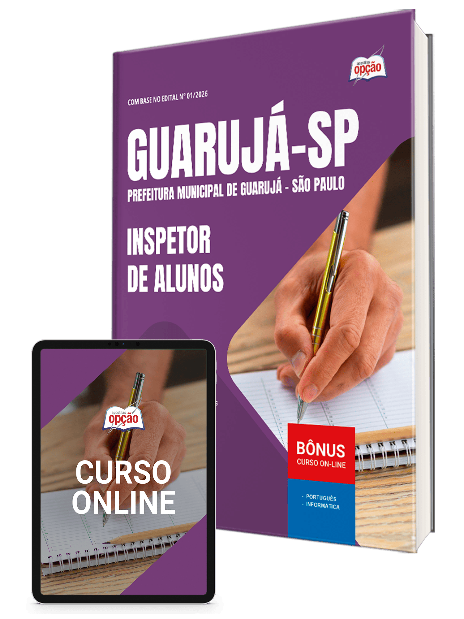 Apostila Prefeitura de Guarujá SP 2026 para Inspetor de Alunos da Apostila Opção