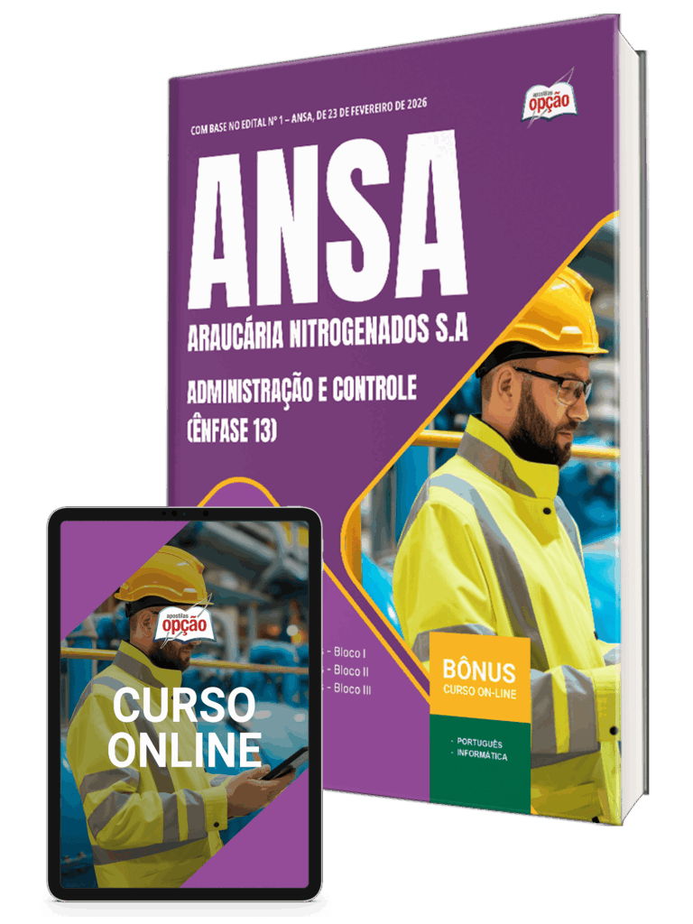 Apostila ANSA 2026 para Administração e Controle da Apostila Opção