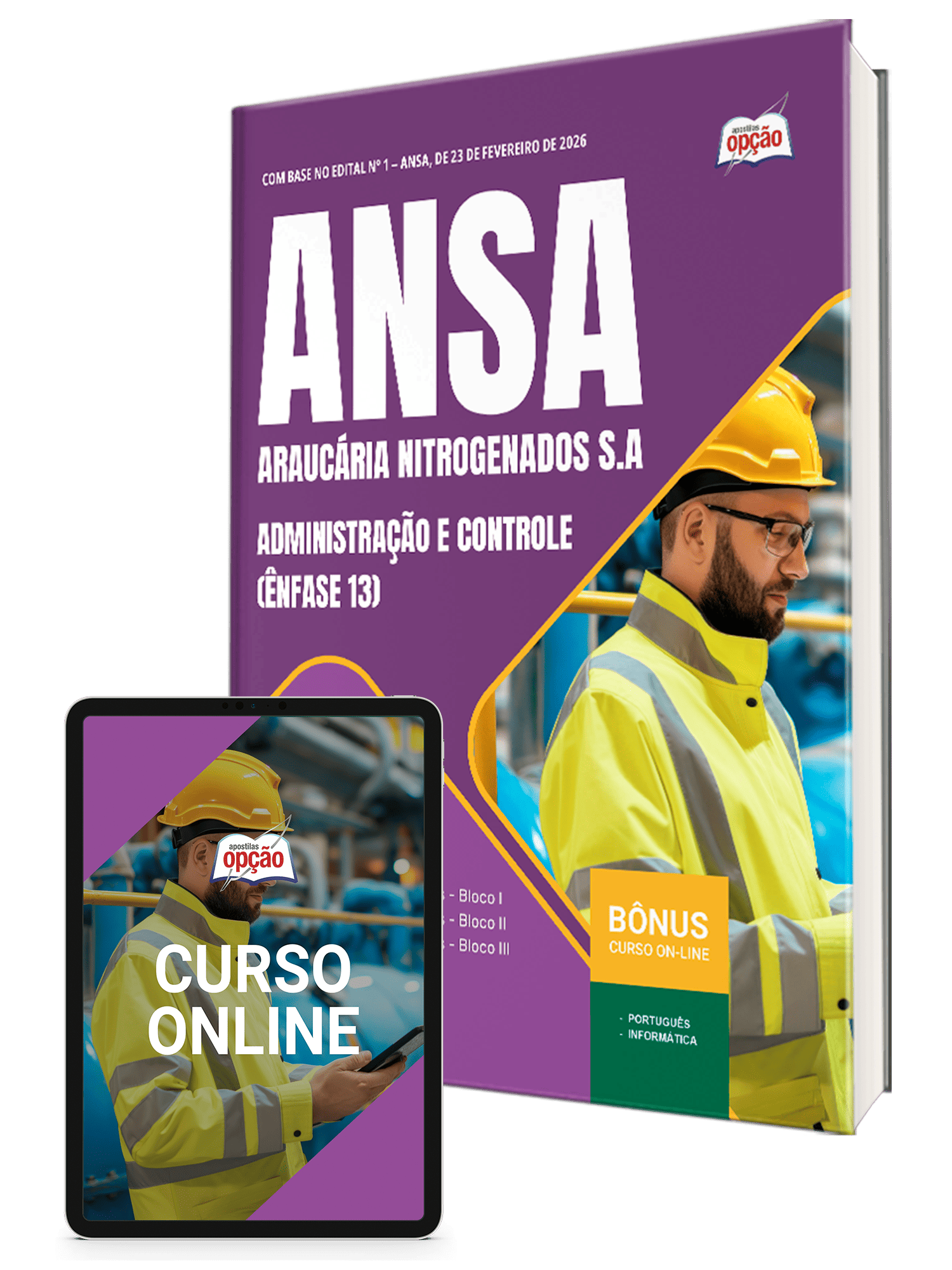 Apostila ANSA 2026 para Administração e Controle da Apostila Opção