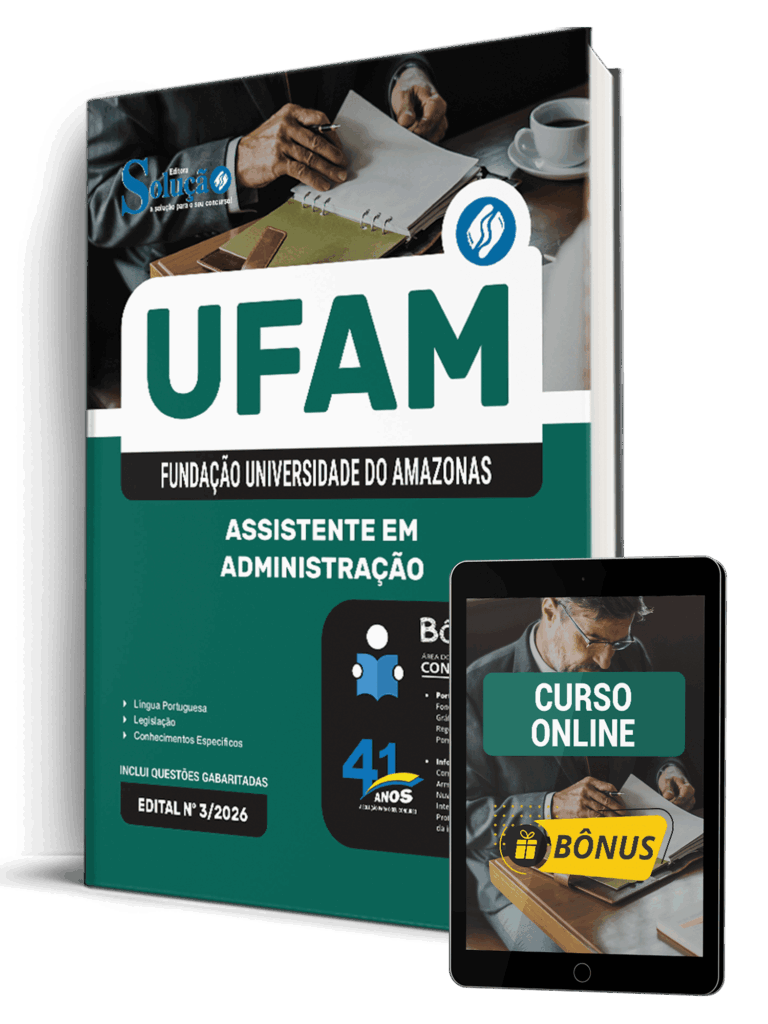 Apostila UFAM 2026 para Assistente em Administração da Editora Solução