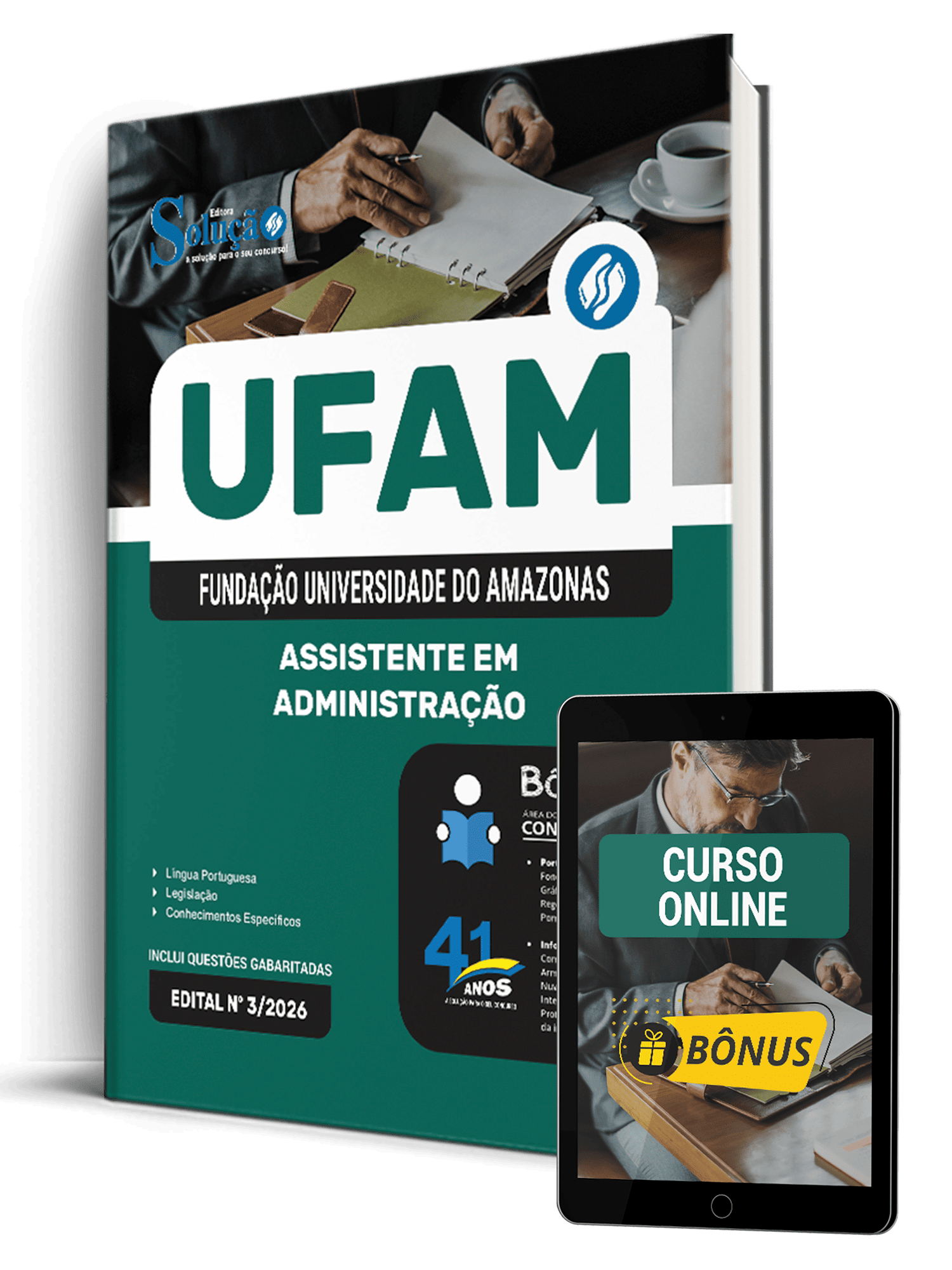 Apostila UFAM 2026 para Assistente em Administração da Editora Solução
