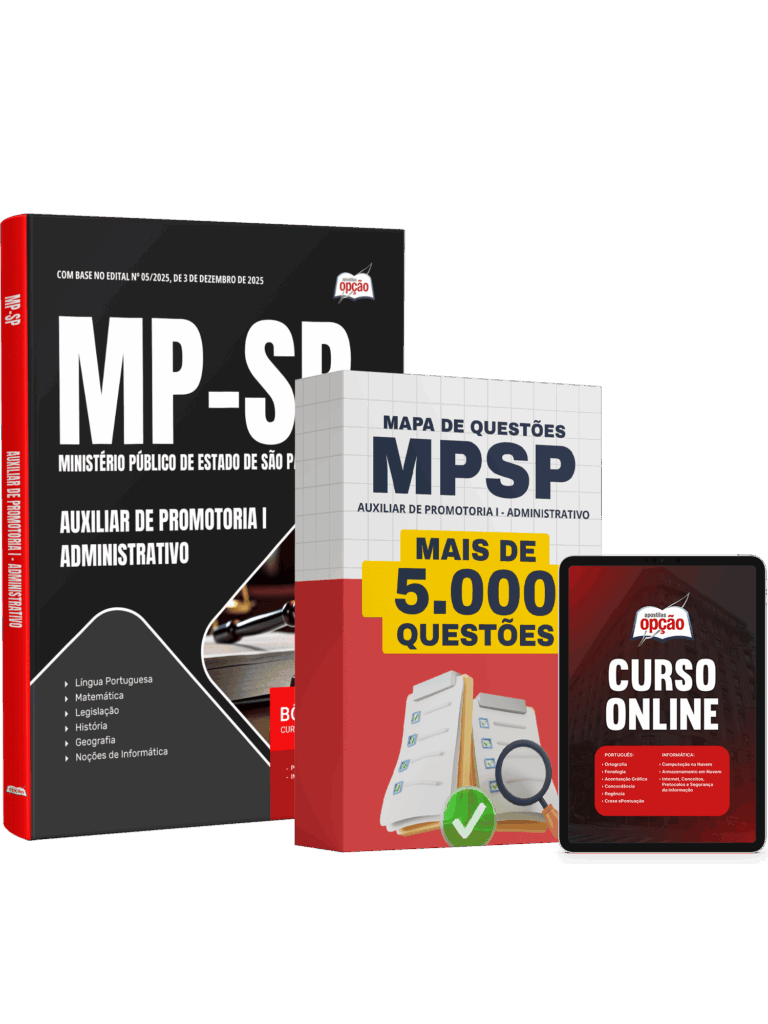 Apostila MP-SP 2026 para Auxiliar de Promotoria I Administração da Apostila Opção