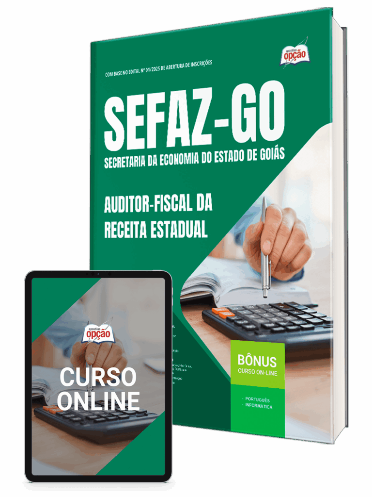 Apostila SEFAZ-GO 2026 para Auditor-Fiscal da Receita Estadual da Apostila Opção