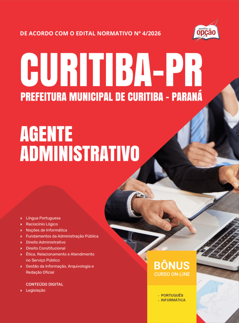 Apostila Curitiba Agente Administrativo 2026