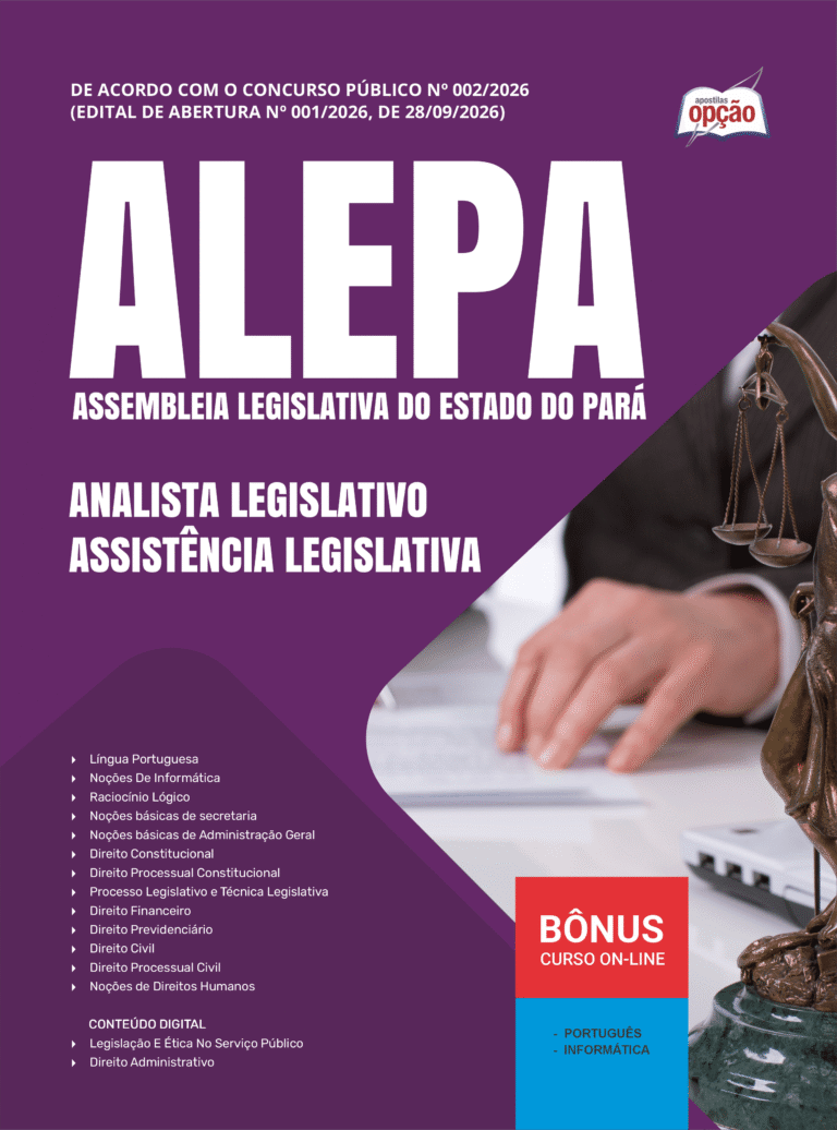 Apostila ALEPA Analista – Assistência Legislativa