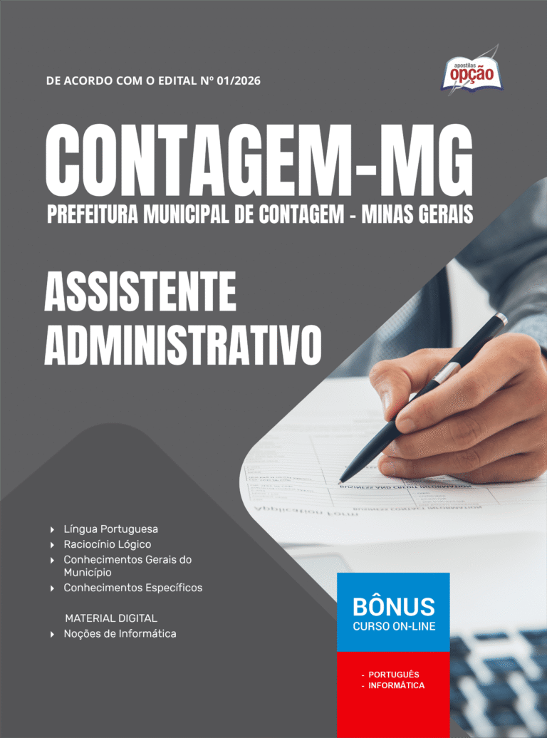 Apostila Contagem Administrativo – Assistente Administrativo